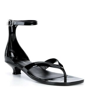 Jeffery Campbell GUMMY-THG Black Kitten Heel Sandal